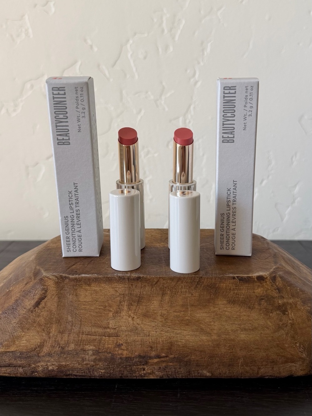 2X BeautyCounter PETAL Sheer Genius Conditioning Lipstick Pink